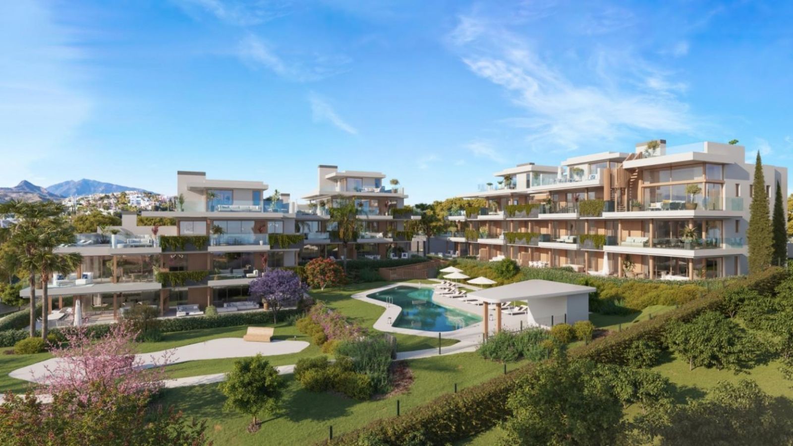 Apartamentos de lujo con piscina en Marbella, España